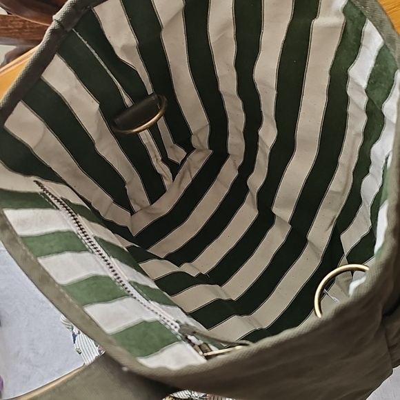 Sezane Mini Tote Bag Chance Correspondance Green - Picture 5 of 6